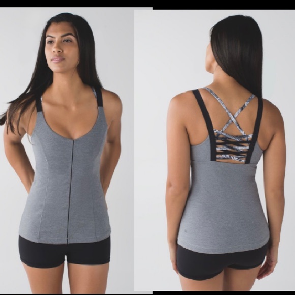 NWOT Lululemon Hot to Street Tank Heathered slate